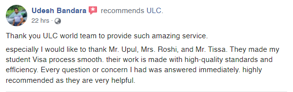 ULC student reviews from social media