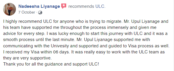 ULC student reviews from social media